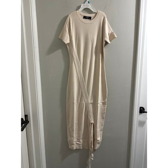 OPT One Pretty Time Ruched Front‎ Dress Size XXS Midi Cream Dress - Picture 1 of 7